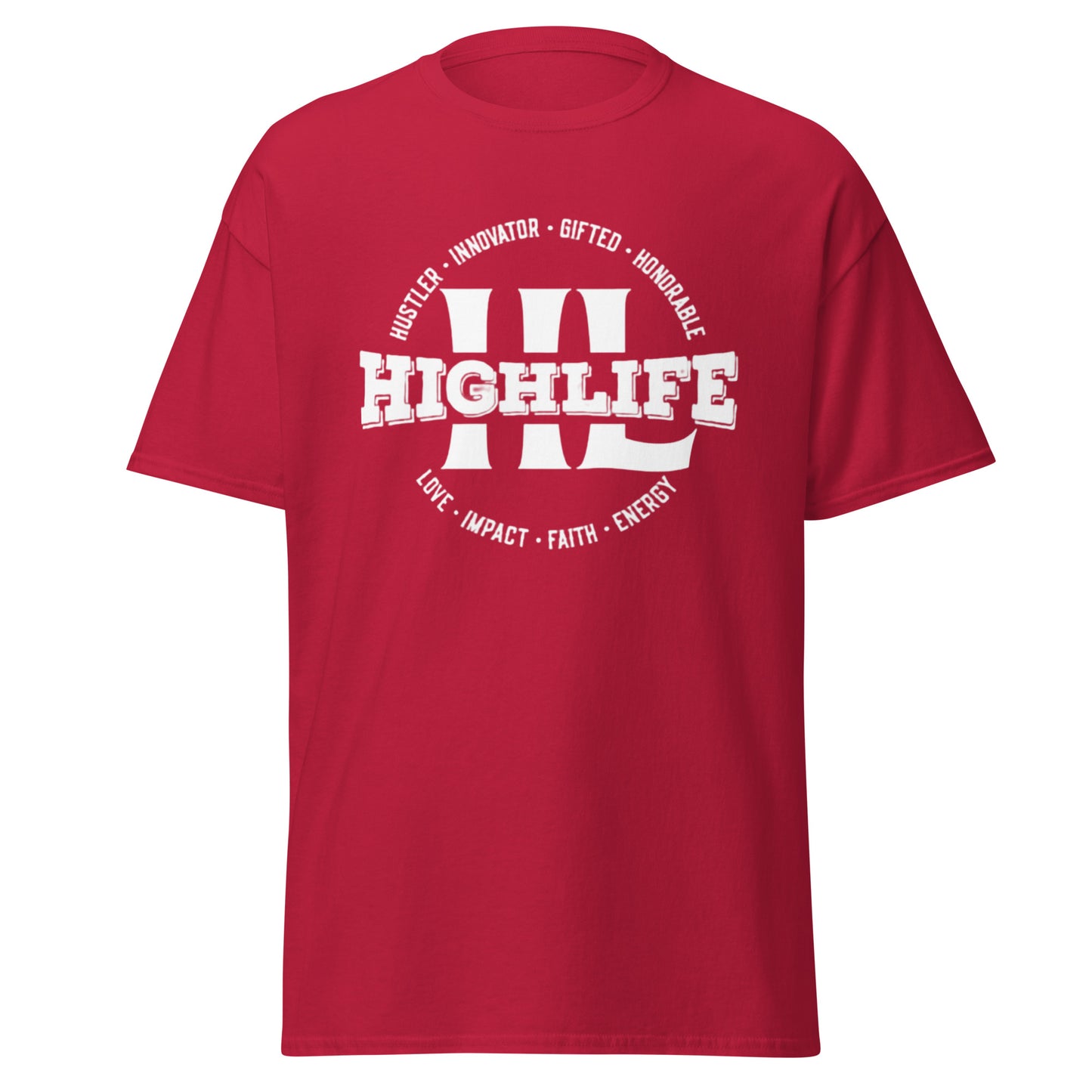 Highlife Signature T-Shirt Material Close-Up - Premium Cotton Quality red